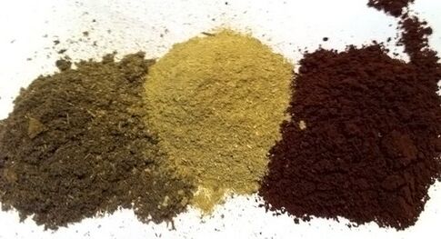 Herbal powder for removing parasites from the body