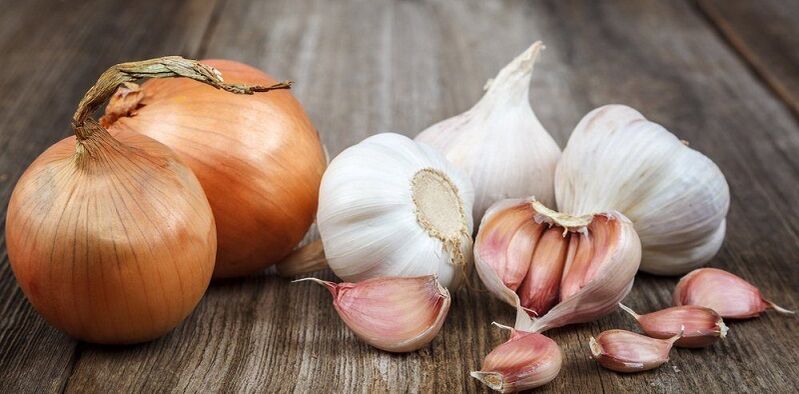 Garlic and onions to remove parasites from the body