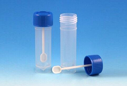 Container for stool analysis for parasites