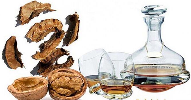 Nut tincture against parasites